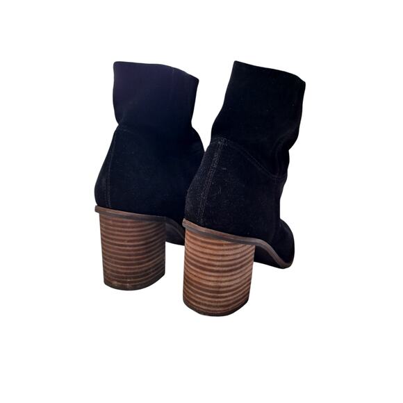 Lucky Brand Women's 8.5M Jicole Bootie Black Suede 3" Block Heel - Picture 5 of 10
